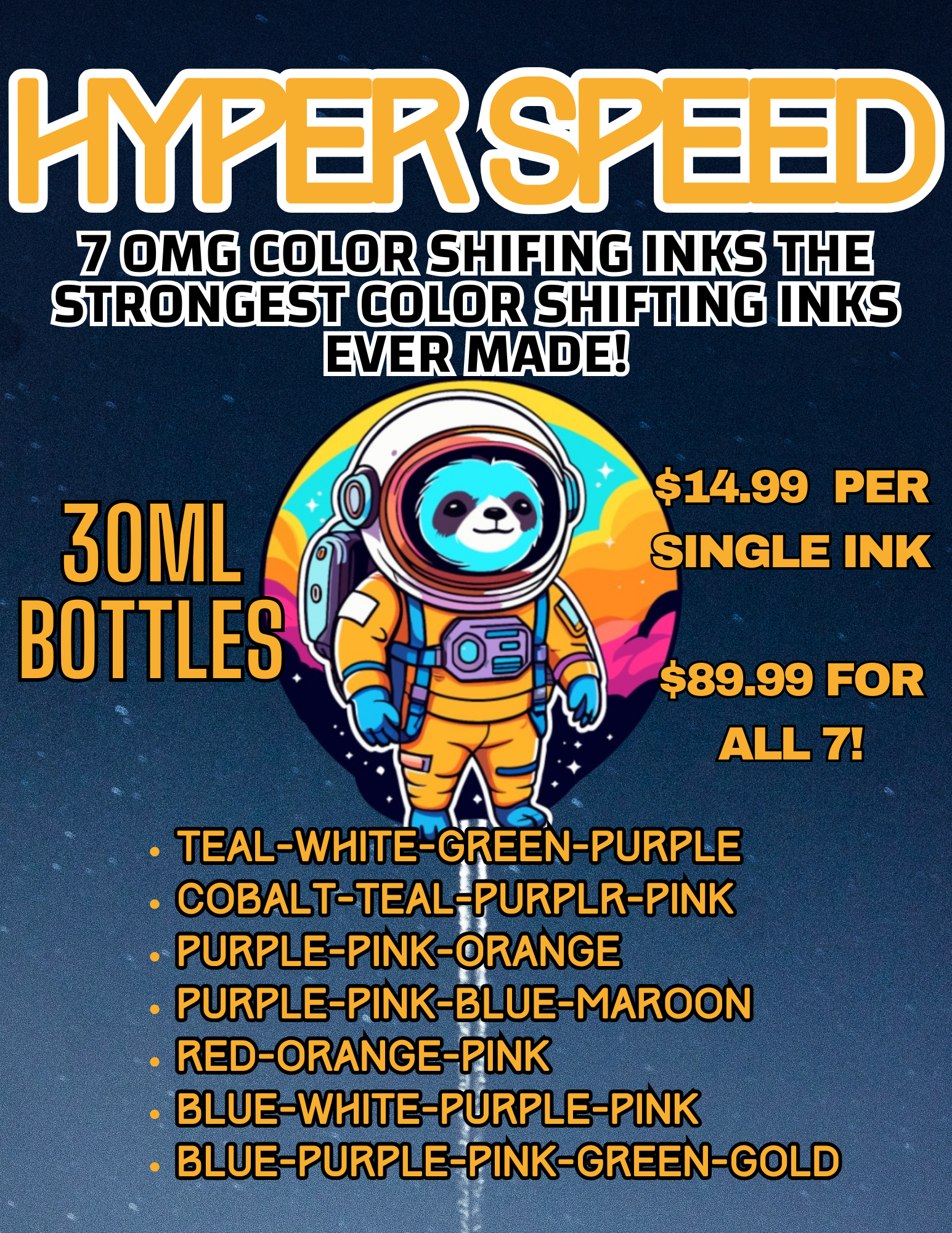 Hyper Speed Color Shifting Ink 30ml