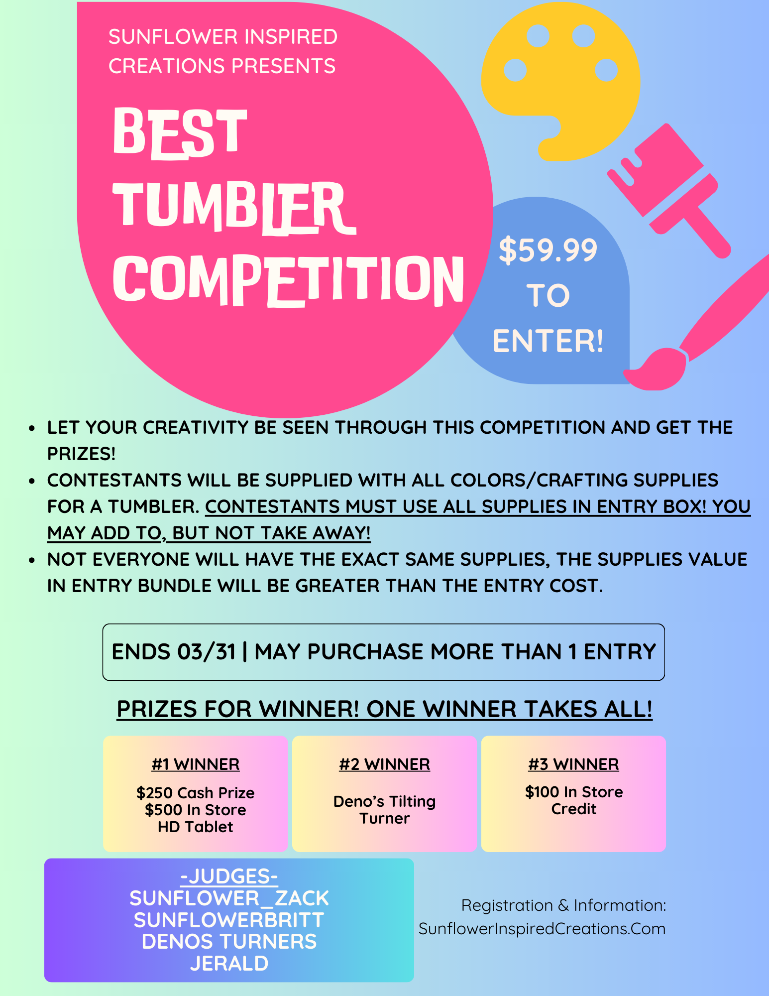 BIGGEST TUMBLER COMPETITION YET!